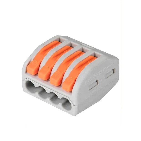 BORNERA AÉREA DE EMPALME Ø4 4 FASES COLORES GRIS 0.08MM2-4MM2